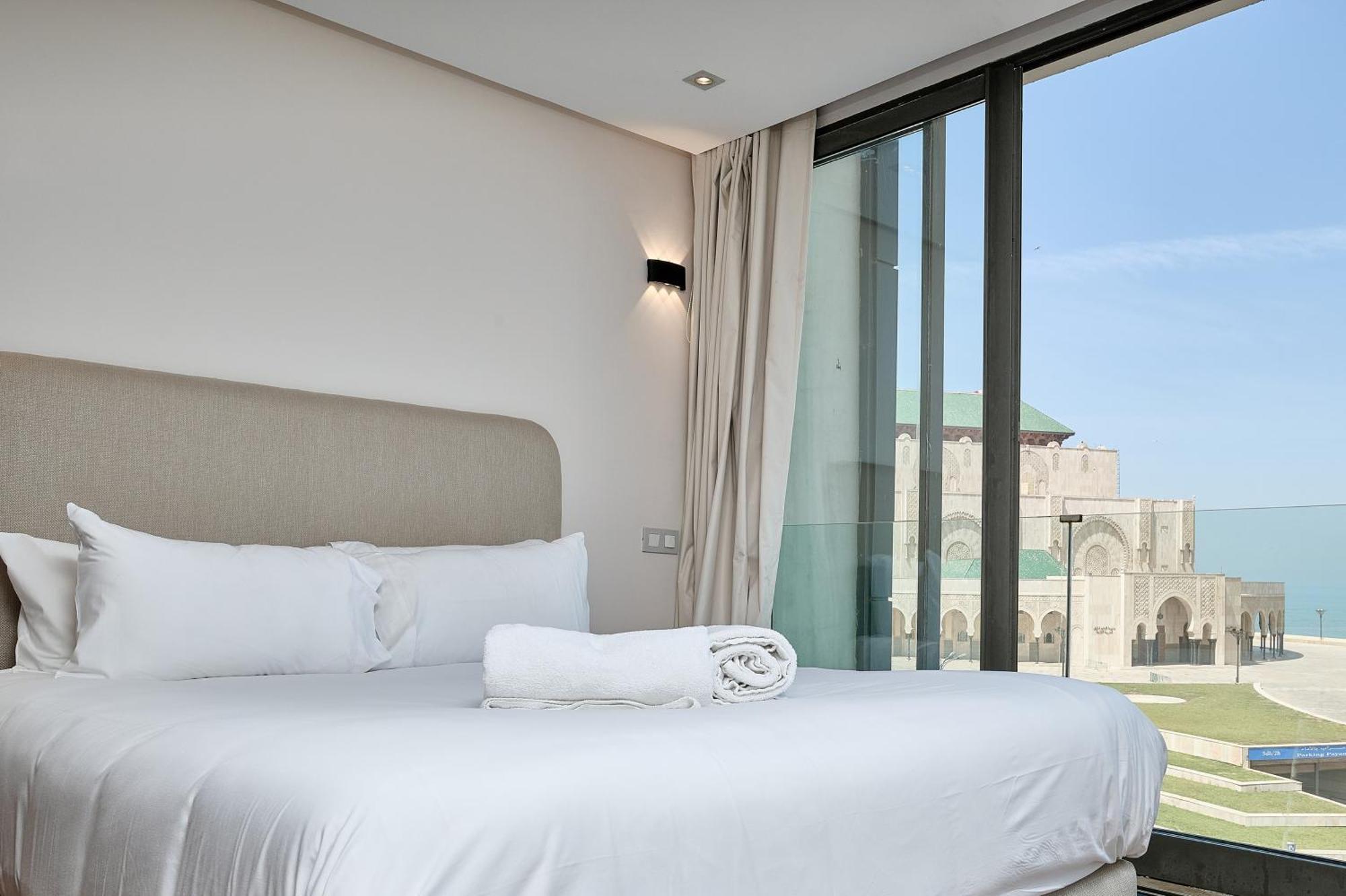 Appartement Sea View-Mosquée Hassan II- By CasaKhemsa  à Casablanca Extérieur photo