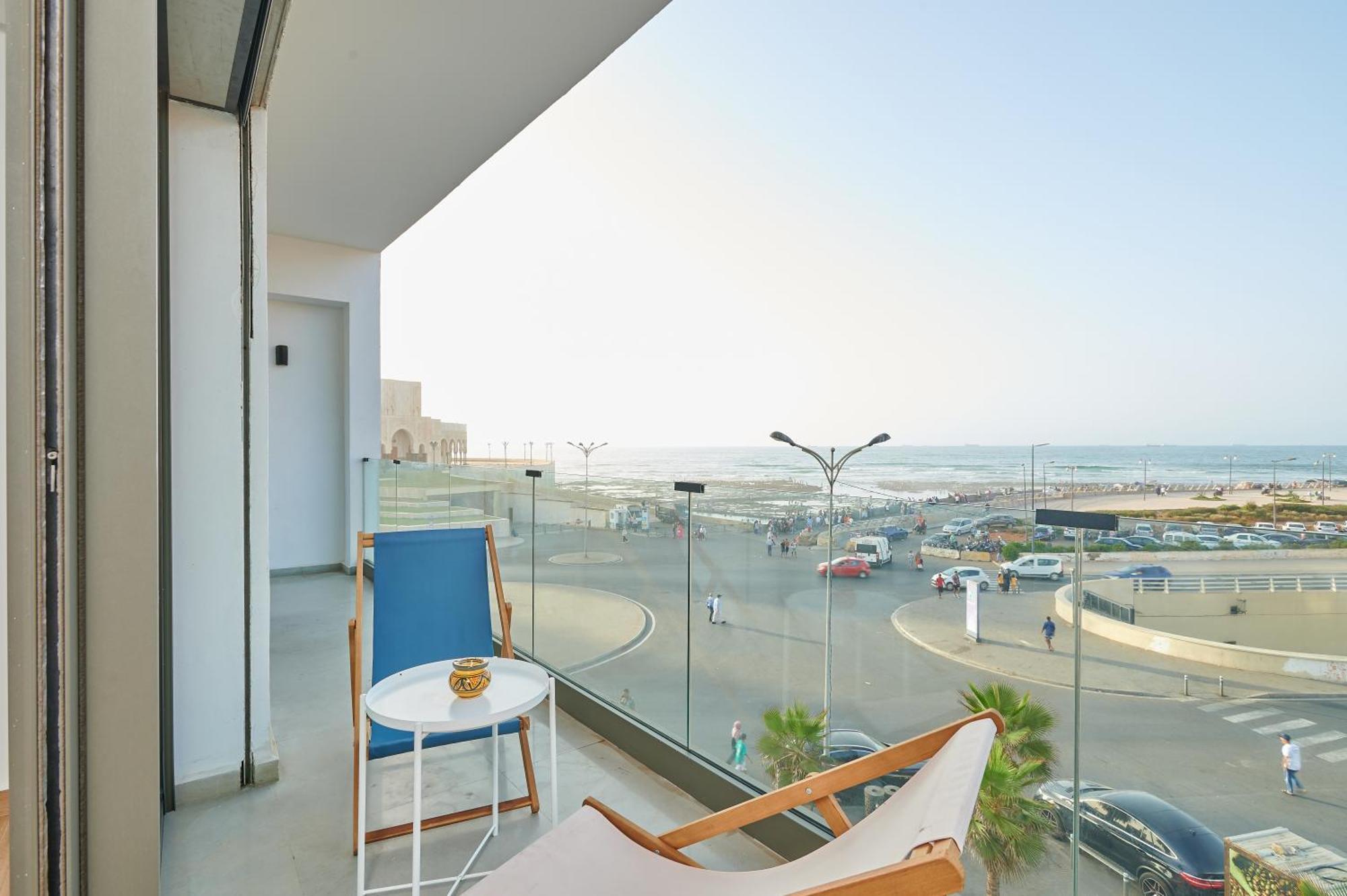 Appartement Sea View-Mosquée Hassan II- By CasaKhemsa  à Casablanca Extérieur photo